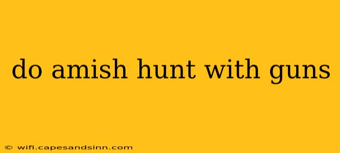 do amish hunt with guns