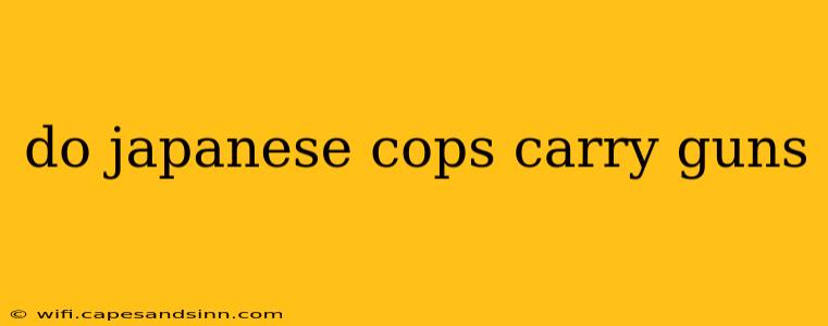 do japanese cops carry guns