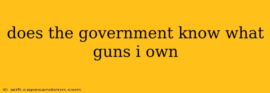 does the government know what guns i own