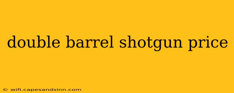 double barrel shotgun price