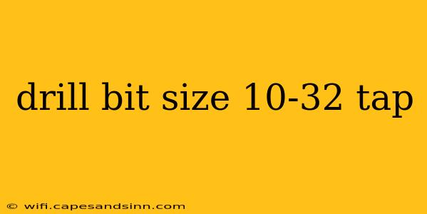 drill bit size 10-32 tap