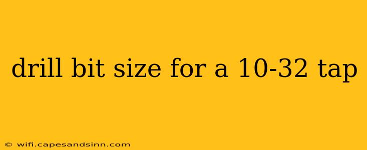 drill bit size for a 10-32 tap