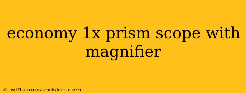 economy 1x prism scope with magnifier