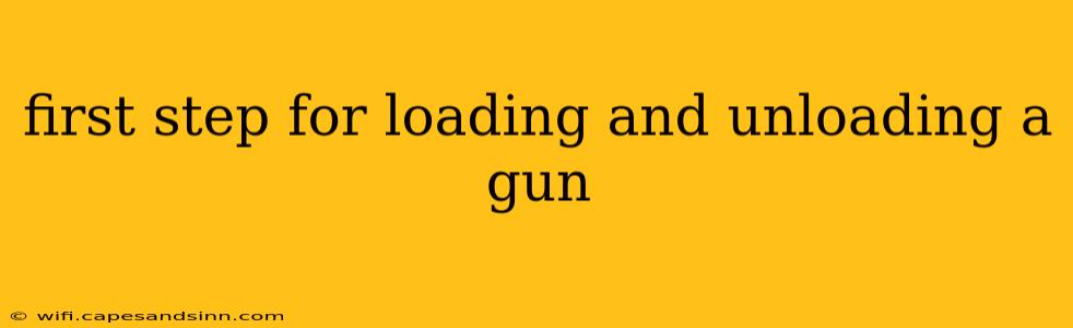 first step for loading and unloading a gun