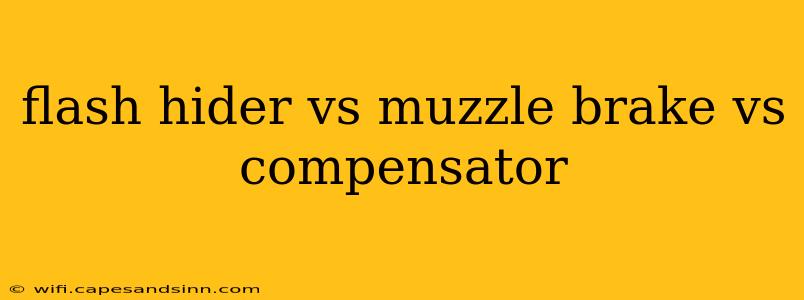 flash hider vs muzzle brake vs compensator