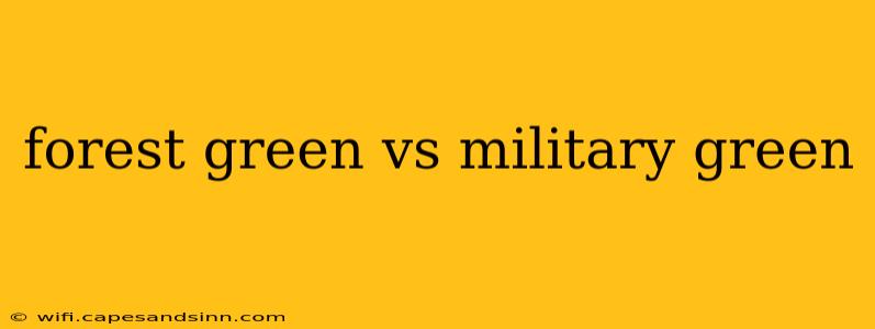 forest green vs military green