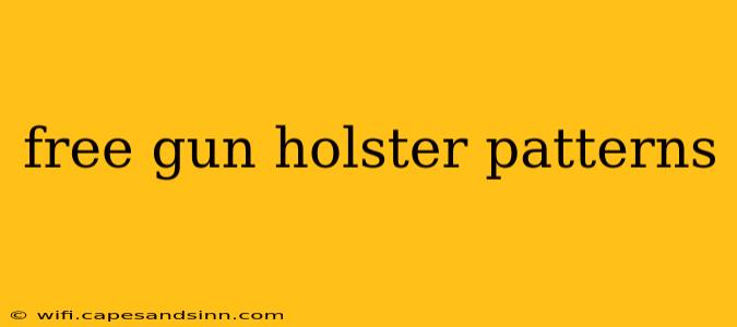 free gun holster patterns