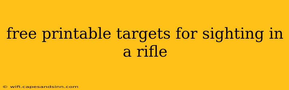 free printable targets for sighting in a rifle