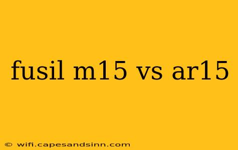 fusil m15 vs ar15