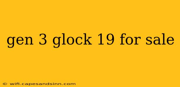 gen 3 glock 19 for sale