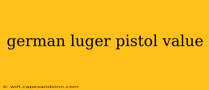 german luger pistol value