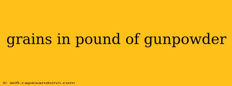 grains in pound of gunpowder