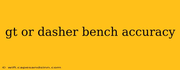 gt or dasher bench accuracy