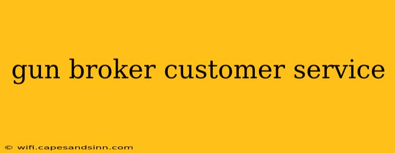 gun broker customer service