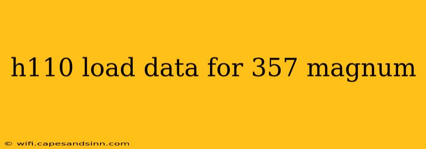 h110 load data for 357 magnum