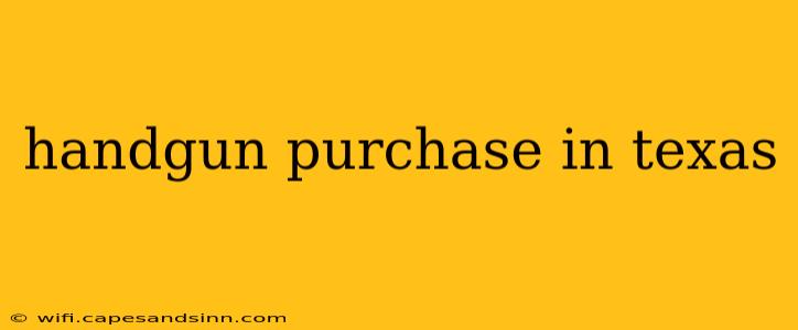 handgun purchase in texas