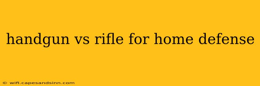 handgun vs rifle for home defense