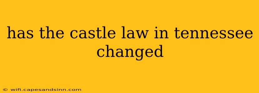 has the castle law in tennessee changed