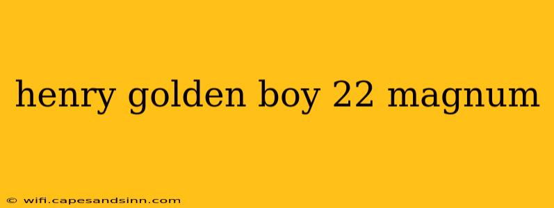 henry golden boy 22 magnum