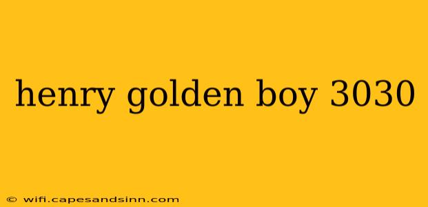 henry golden boy 3030