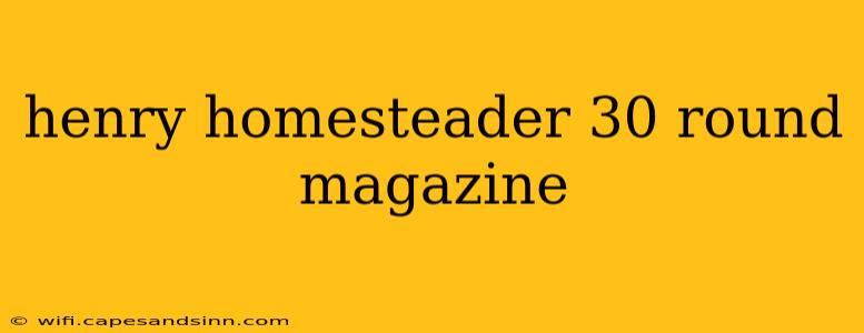 henry homesteader 30 round magazine