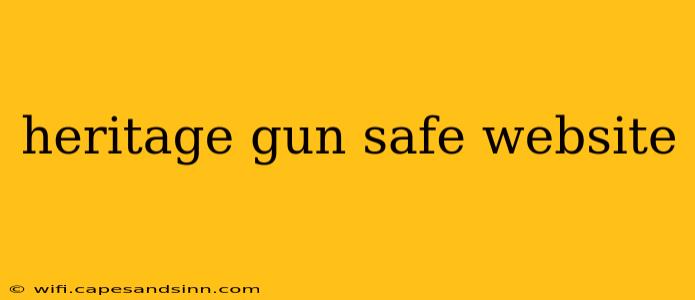 heritage gun safe website