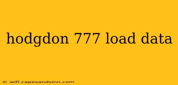 hodgdon 777 load data