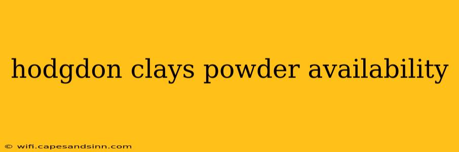 hodgdon clays powder availability