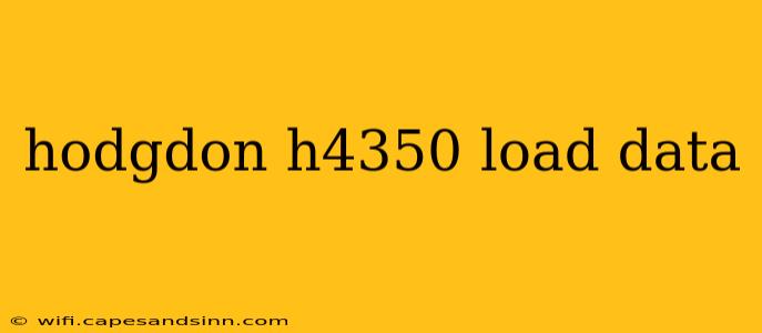 hodgdon h4350 load data