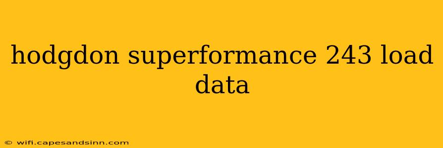 hodgdon superformance 243 load data