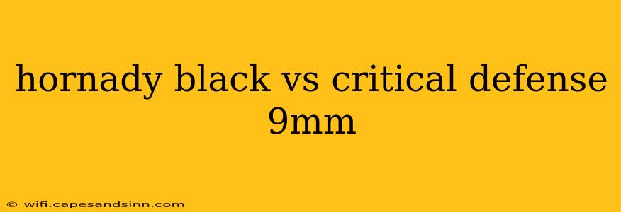 hornady black vs critical defense 9mm