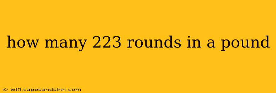 how many 223 rounds in a pound