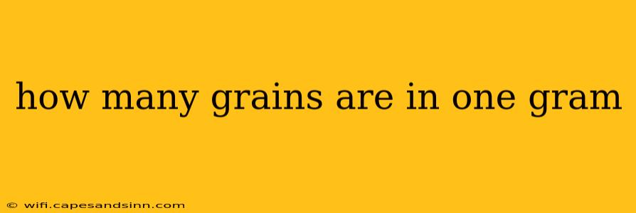 how many grains are in one gram