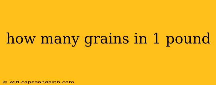 how many grains in 1 pound