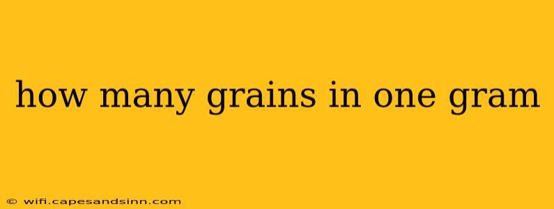 how many grains in one gram