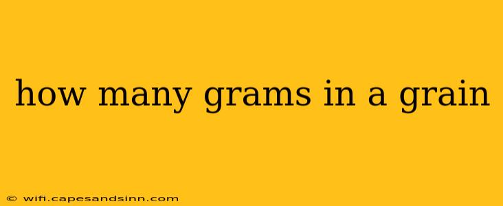 how many grams in a grain