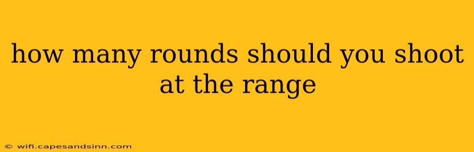 how many rounds should you shoot at the range