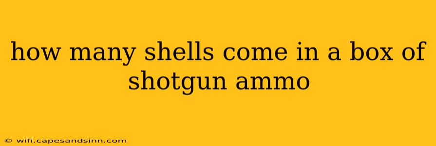 how many shells come in a box of shotgun ammo