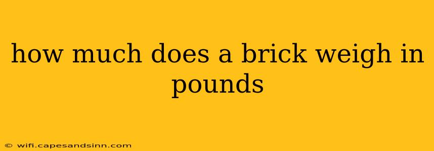 how much does a brick weigh in pounds