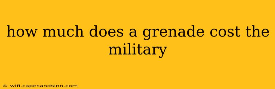 how much does a grenade cost the military