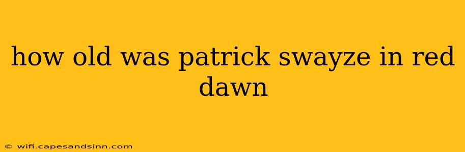 how old was patrick swayze in red dawn