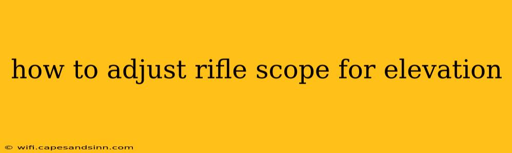 how to adjust rifle scope for elevation