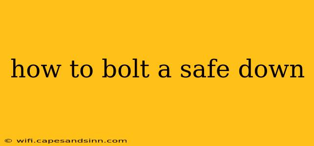 how to bolt a safe down