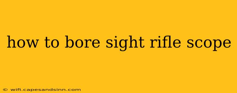 how to bore sight rifle scope