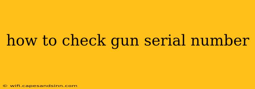 how to check gun serial number