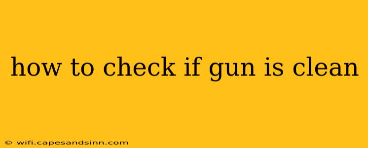 how to check if gun is clean