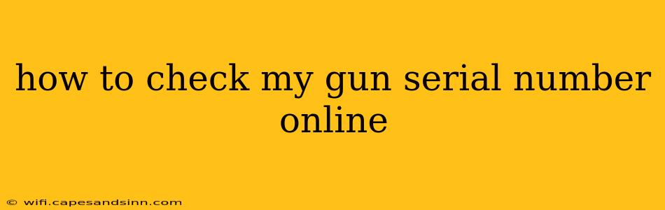 how to check my gun serial number online