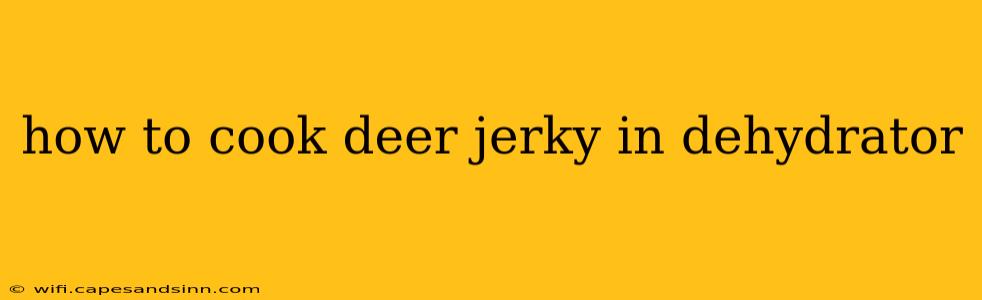 how to cook deer jerky in dehydrator