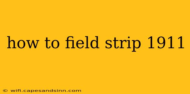 how to field strip 1911