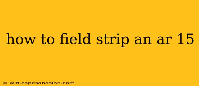 how to field strip an ar 15